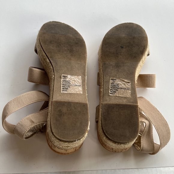 Steve Madden‎ Kids' Jbandi Espadrille Wedge Sandal, J Bandi, Natural Size 4 - Picture 6 of 7